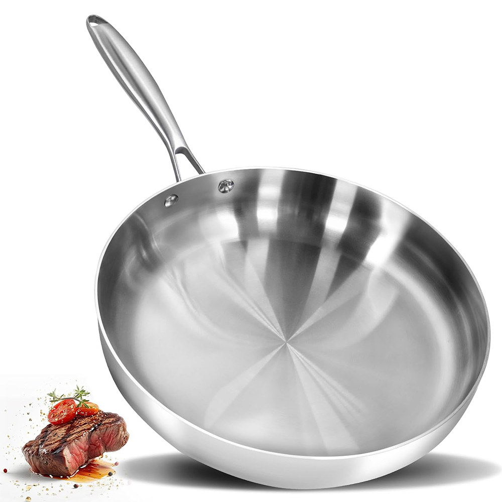 Egg Waffle Pan - LMETJMA 304 Stainless Steel Frying Pan