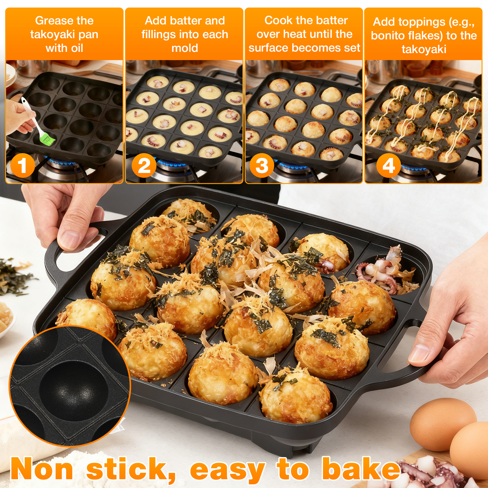 Takoyaki Pan Nonstick Japanese - Takoyaki Grill Plate 评论和价格
