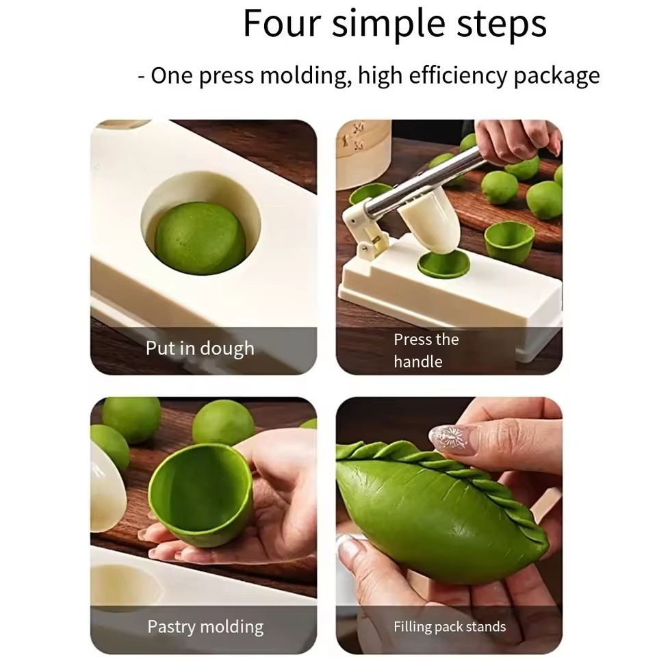 Hand Press Sweet Green Rice Ba - Dumpling Press Set 评论和价格