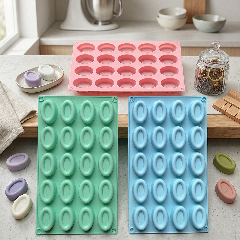 20 cavity oval donut silicone  - Donut Mold Silicone 评论和价格