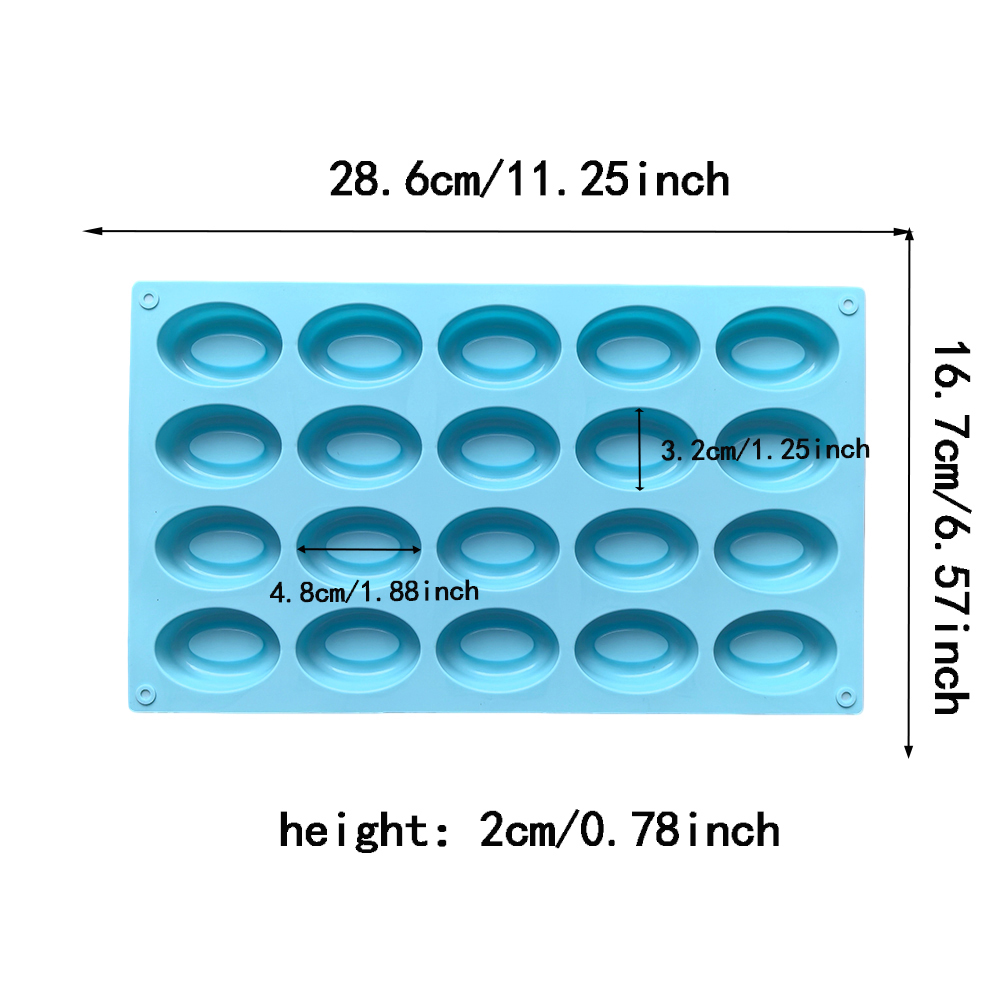 20 cavity oval donut silicone  - Donut Mold Silicone 评论和价格