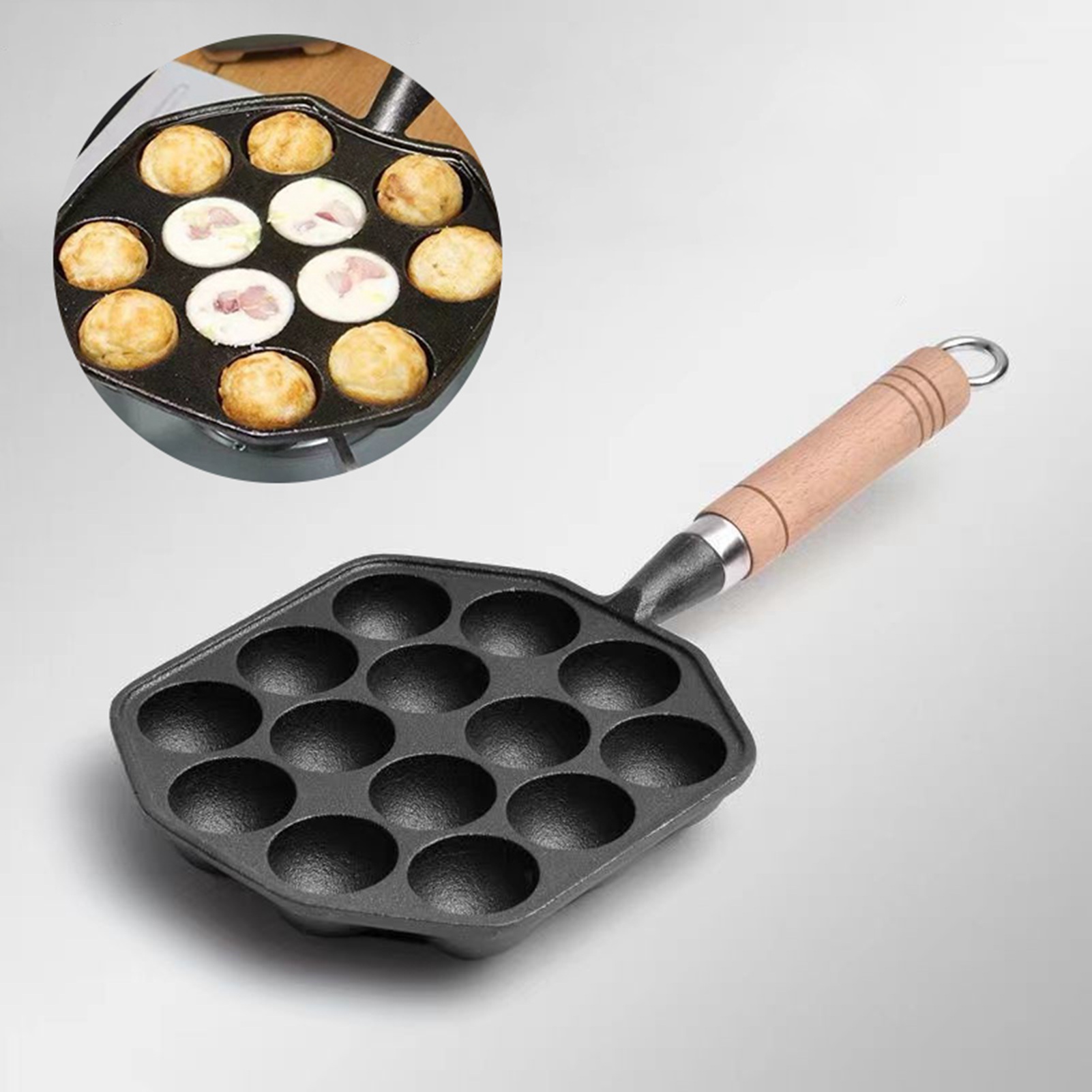 14 Holes Takoyaki Pan Nonstick - Mini Pancake Griddle 评论和价格