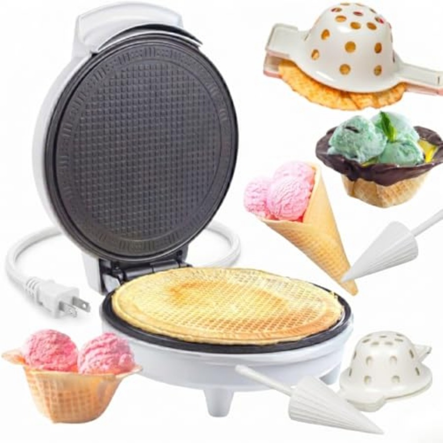 Waffle Cone and Ice Cream Bowl - Waffle Cone Maker 评论和价格
