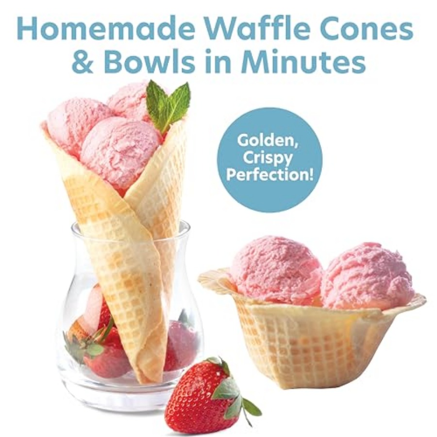 Waffle Cone and Ice Cream Bowl - Waffle Cone Maker 评论和价格