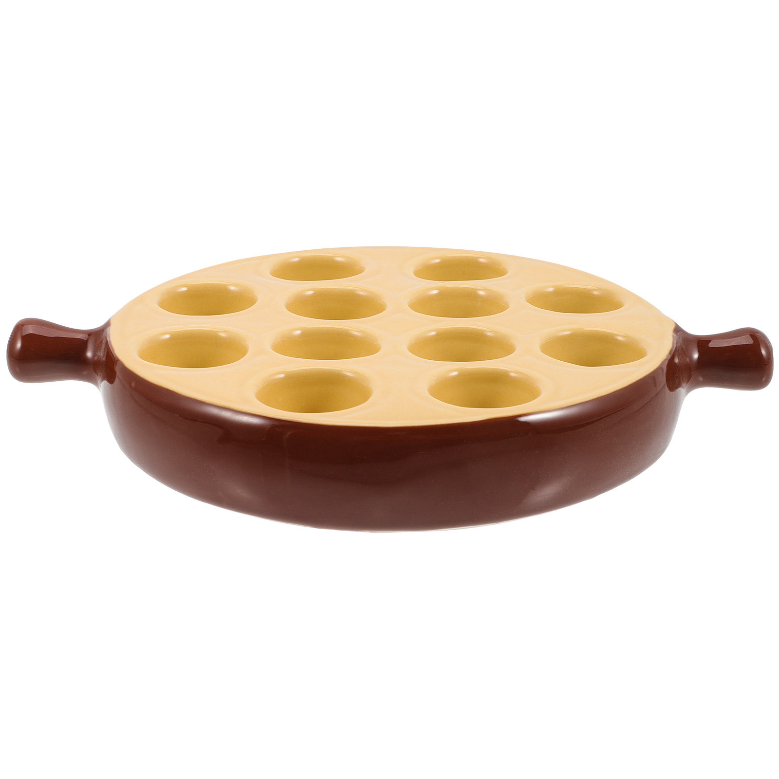 Ceramic Escargot Plate 12 Hole - Takoyaki Grill Plate 评论和价格
