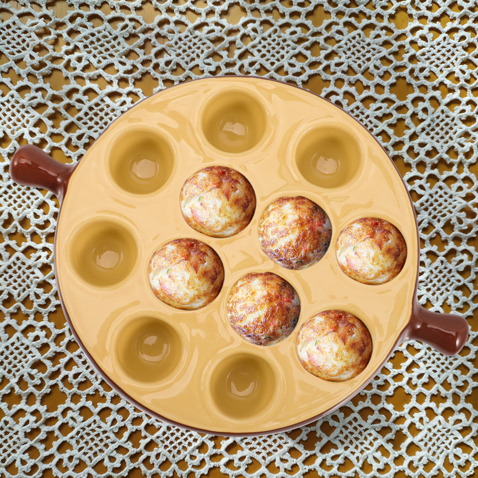 Ceramic Escargot Plate 12 Hole - Takoyaki Grill Plate 评论和价格