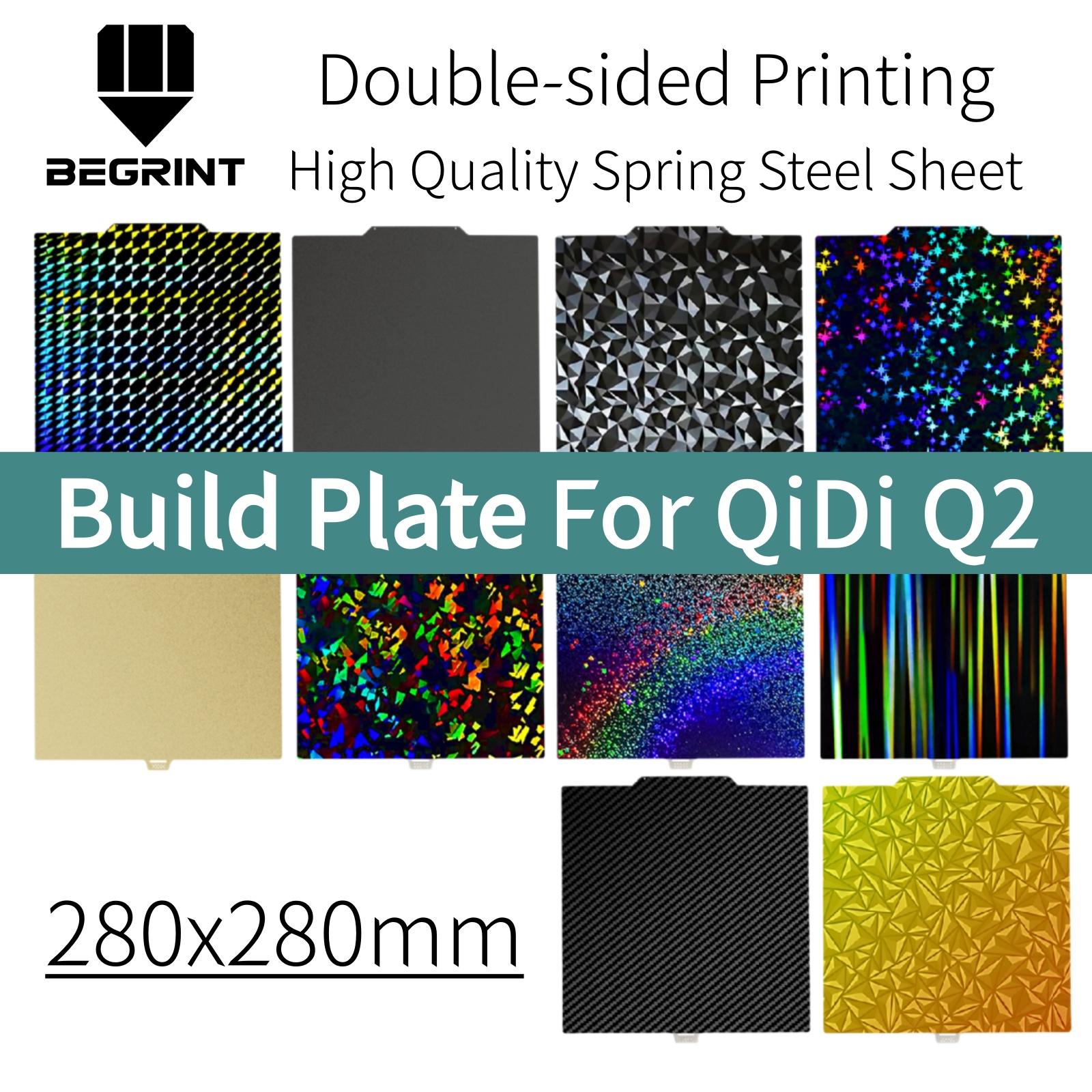 Build Plate For QIDI Q2 PEI PE - Crepe Pan Carbon 评论和价格