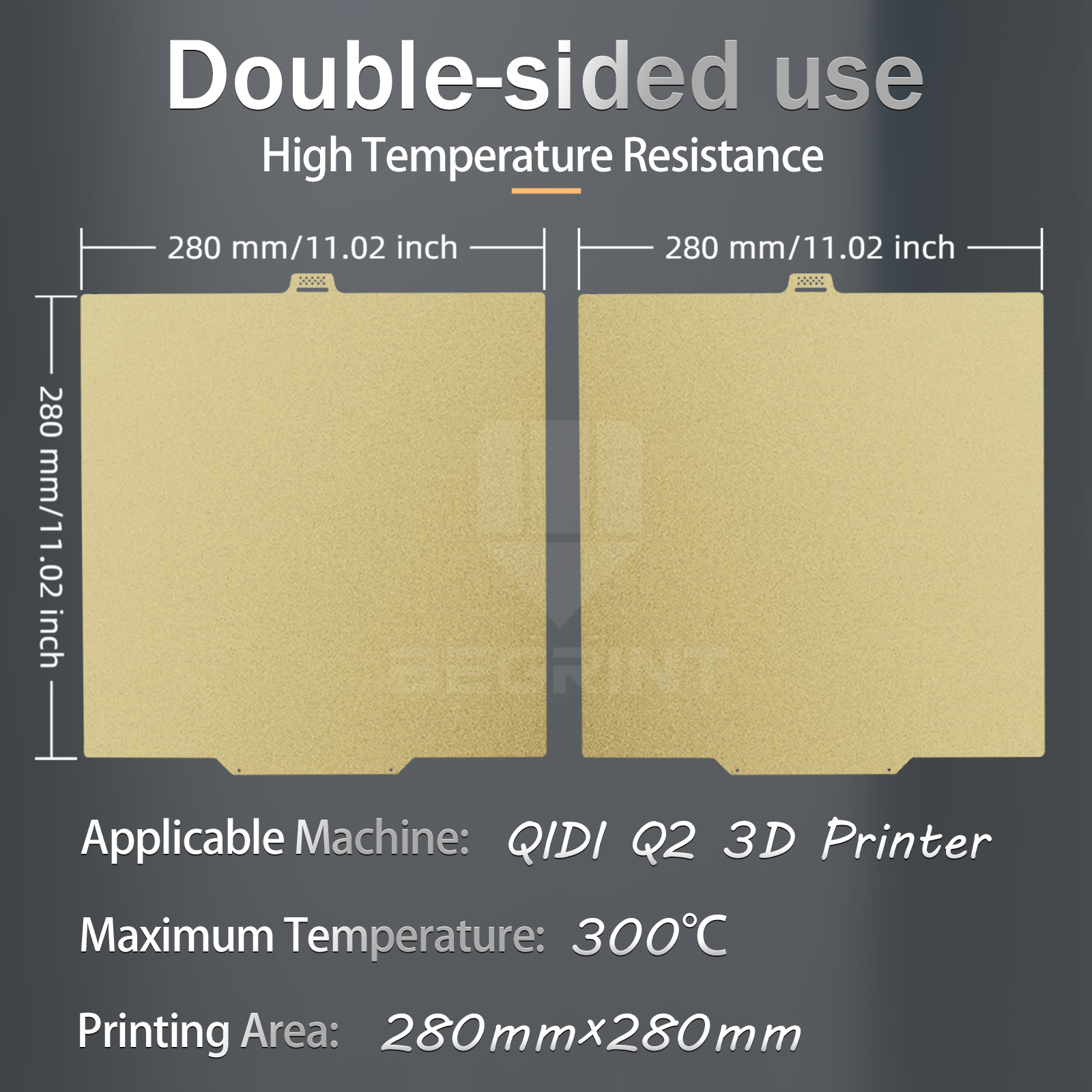 Build Plate For QIDI Q2 PEI PE - Crepe Pan Carbon 评论和价格